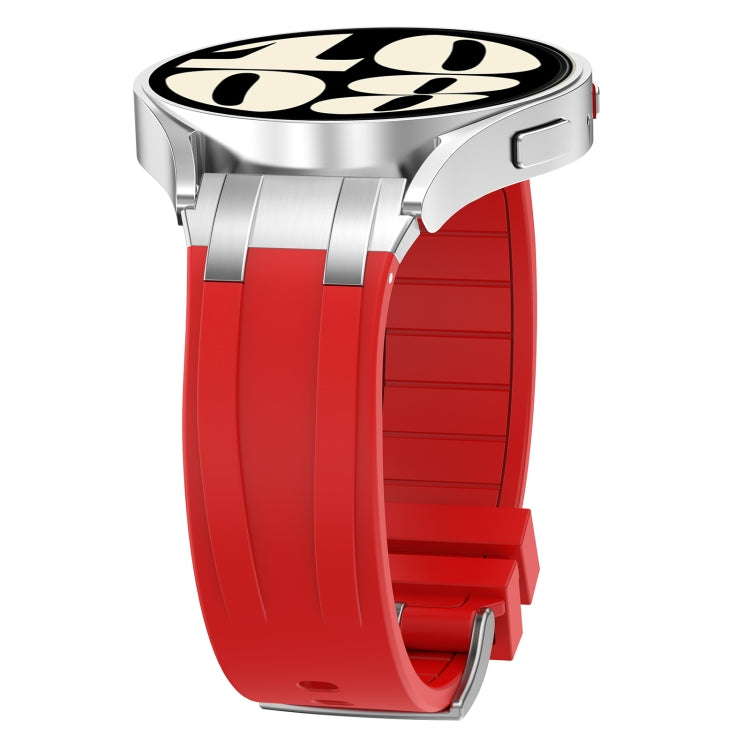 For Amazfit Pop Pro 20mm Quick Release Silver Buckle Royal Silicone Watch Band(Red) - free shipping - PMC TechLife - Order now!