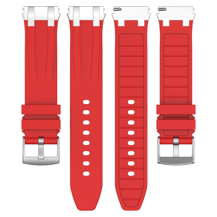 For Amazfit Pop Pro 20mm Quick Release Silver Buckle Royal Silicone Watch Band(Red) - free shipping - PMC TechLife - Order now!