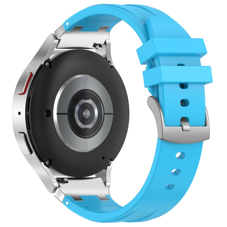 For Amazfit Pop Pro 20mm Quick Release Silver Buckle Royal Silicone Watch Band(Sky Blue) - free shipping - PMC TechLife - Order now!