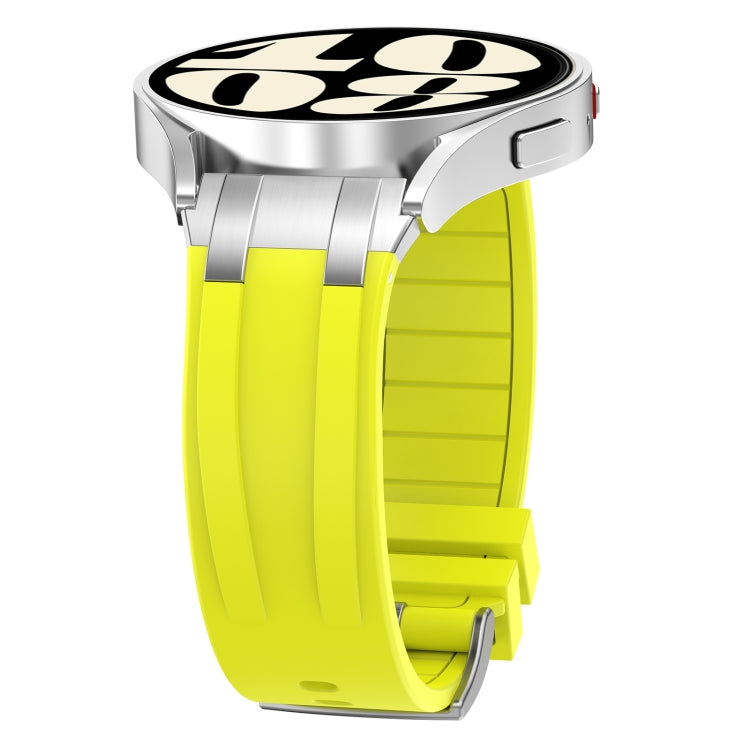 For Amazfit Pop 20mm Quick Release Silver Buckle Royal Silicone Watch Band(Vital Yellow) - free shipping - PMC TechLife - Order now!