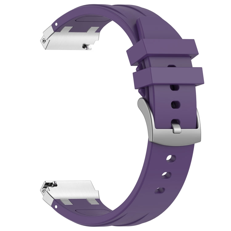 For Amazfit Pop 20mm Quick Release Silver Buckle Royal Silicone Watch Band(Purple) - free shipping - PMC TechLife - Order now!