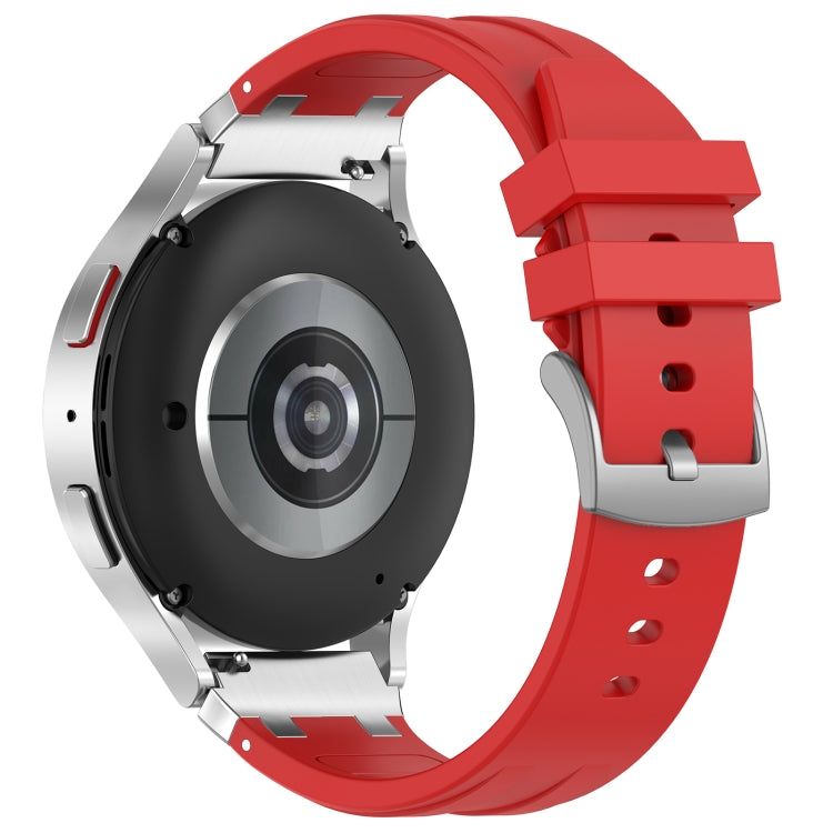 For Amazfit Bip Lite 20mm Quick Release Silver Buckle Royal Silicone Watch Band(Red) - free shipping - PMC TechLife - Order now!