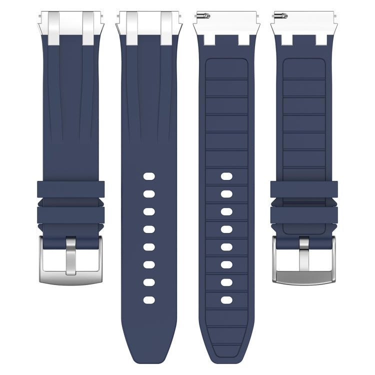 For Amazfit GTS 20mm Quick Release Silver Buckle Royal Silicone Watch Band(Navy Blue) - free shipping - PMC TechLife - Order now!