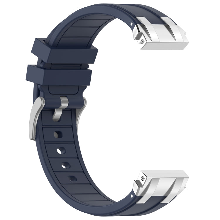 For Amazfit Bip 20mm Quick Release Silver Buckle Royal Silicone Watch Band(Navy Blue) - free shipping - PMC TechLife - Order now!