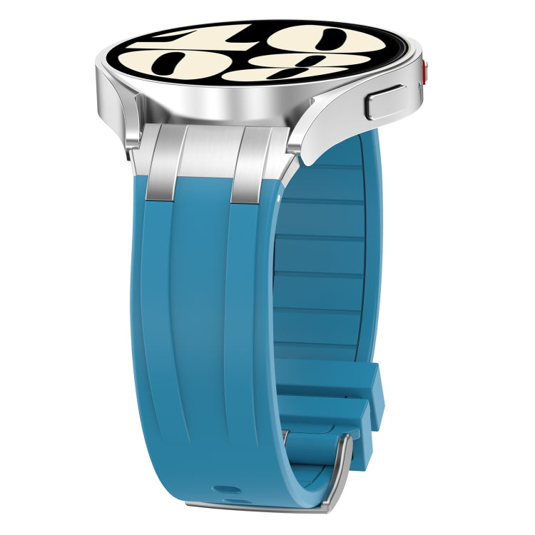 For Amazfit Bip 20mm Quick Release Silver Buckle Royal Silicone Watch Band(Sea Blue) - free shipping - PMC TechLife - Order now!