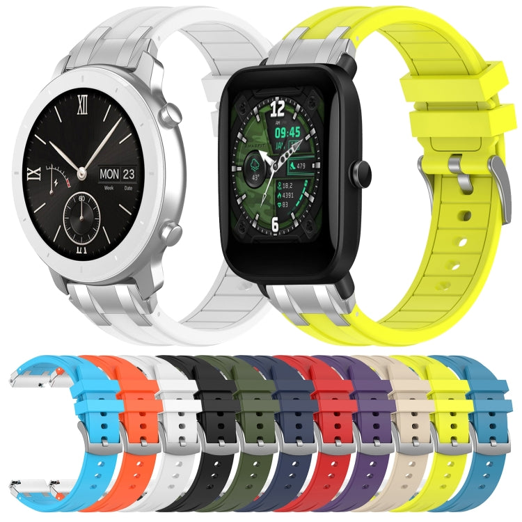 For Amazfit Pop Pro 20mm Quick Release Silver Buckle Royal Silicone Watch Band(Sky Blue) - free shipping - PMC TechLife - Order now!