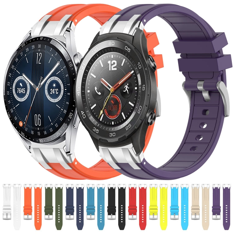 For Huawei Watch 2 20mm Quick Release Silver Buckle Royal Silicone Watch Band(Olive Green) - free shipping - PMC TechLife - Order now!