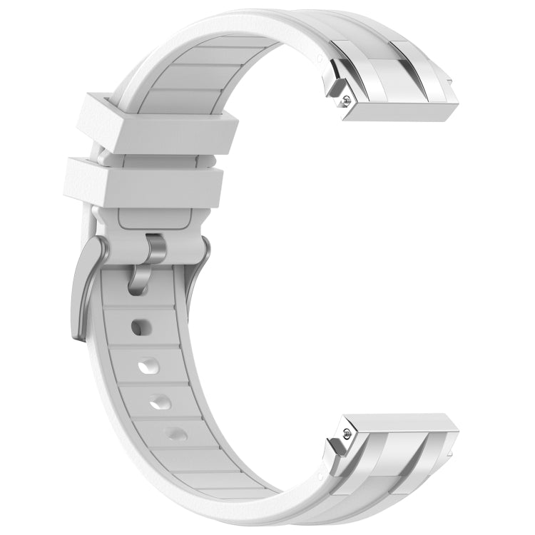 For Honor Magic Watch 22mm Quick Release Silver Buckle Royal Silicone Watch Band(White) - free shipping - PMC TechLife - Order now!