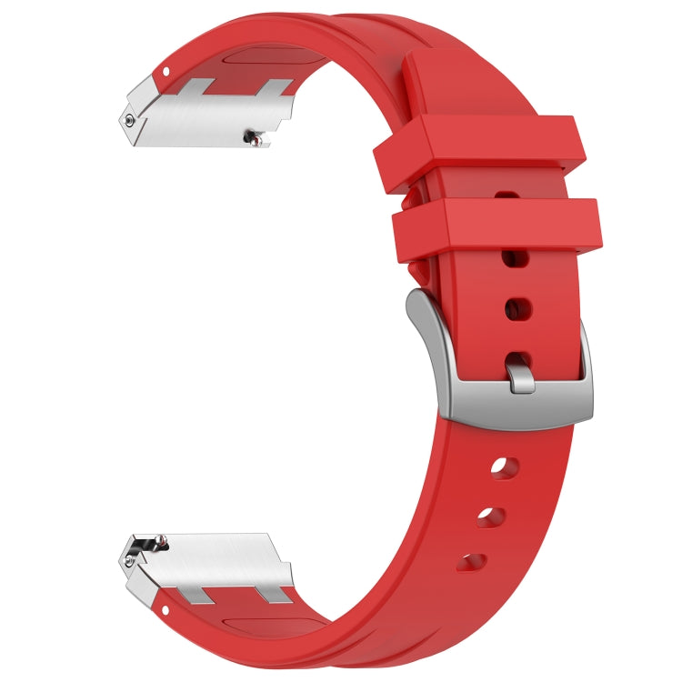 For Honor Magic Watch 22mm Quick Release Silver Buckle Royal Silicone Watch Band(Red) - free shipping - PMC TechLife - Order now!