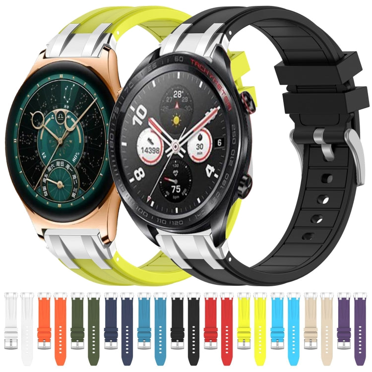For Honor Watch GS Pro 22mm Quick Release Silver Buckle Royal Silicone Watch Band(Red) - free shipping - PMC TechLife - Order now!