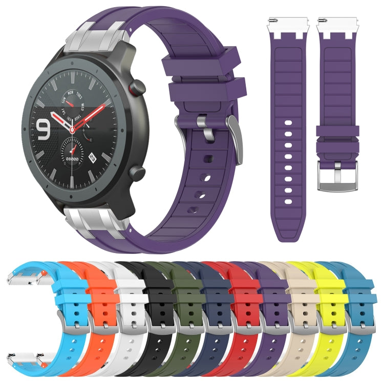 For Amazfit Watch Bip 5 22mm Quick Release Silver Buckle Royal Silicone Watch Band(Red) - free shipping - PMC TechLife - Order now!