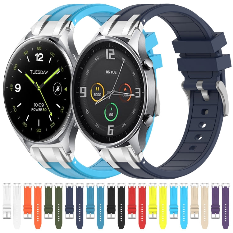 For Xiaomi Watch 2 22mm Quick Release Silver Buckle Royal Silicone Watch Band(White) - free shipping - PMC TechLife - Order now!