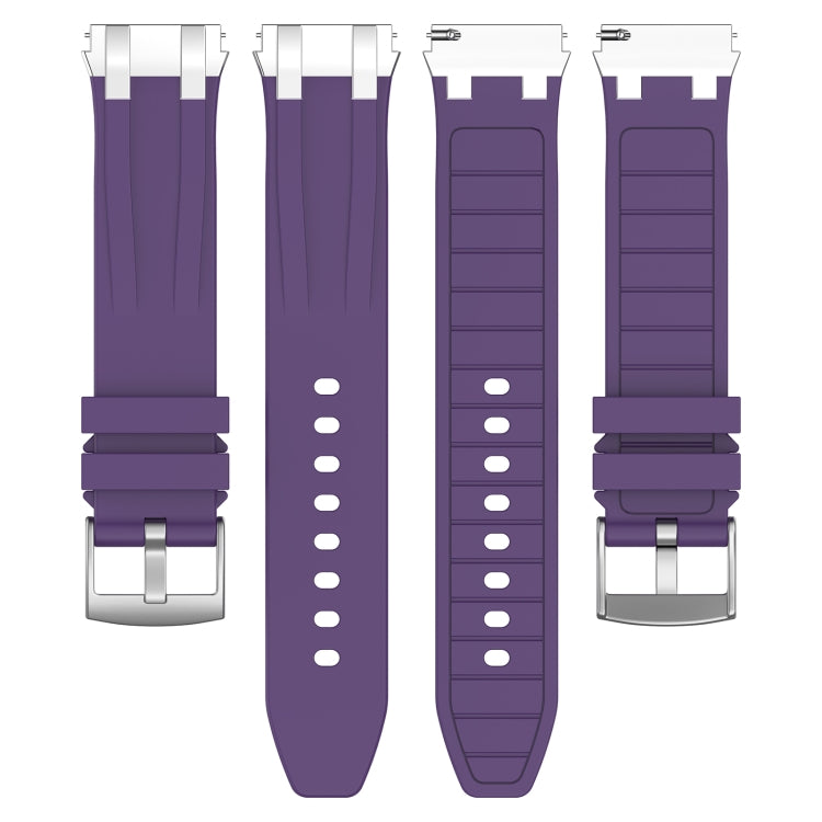 For Garmin Forerunner 265 22mm Quick Release Silver Buckle Royal Silicone Watch Band(Purple) - free shipping - PMC TechLife - Order now!