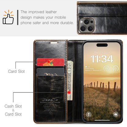 For iPhone 16 Pro CaseMe 003 Crazy Horse Texture Flip Leather Phone Case(Coffee) - iPhone 16 Pro Cases by CaseMe | Online Shopping South Africa | PMC Jewellery | Buy Now Pay Later Mobicred