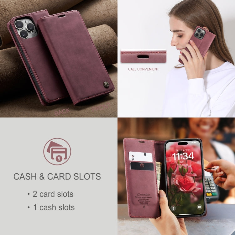 For iPhone 16 Pro Max CaseMe 013 Multifunctional Horizontal Flip Leather Phone Case(Red) - iPhone 16 Pro Max Cases by CaseMe | Online Shopping South Africa | PMC Jewellery | Buy Now Pay Later Mobicred