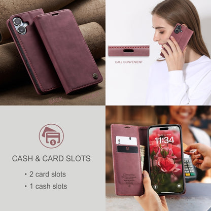 For iPhone 16 Plus CaseMe 013 Multifunctional Horizontal Flip Leather Phone Case(Red) - iPhone 16 Plus Cases by CaseMe | Online Shopping South Africa | PMC Jewellery | Buy Now Pay Later Mobicred