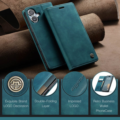 For iPhone 16 CaseMe 013 Multifunctional Horizontal Flip Leather Phone Case(Blue) - iPhone 16 Cases by CaseMe | Online Shopping South Africa | PMC Jewellery | Buy Now Pay Later Mobicred