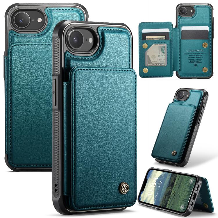 For iPhone 16e CaseMe C22 Card Slots Holder RFID Anti-theft Phone Case(Green) - free shipping - PMc TechLife - Order now!
