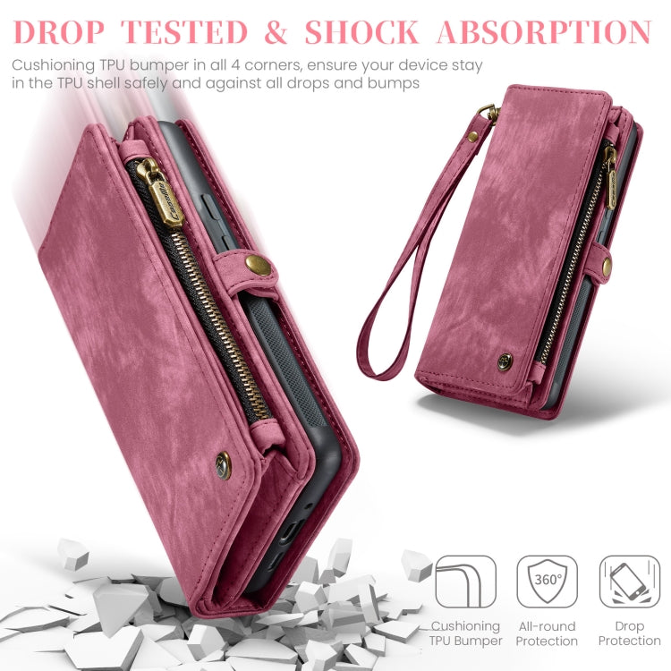 For Google Pixel 9 / 9 Pro CaseMe 008 Detachable Multifunctional Leather Phone Case(Wine Red) - Google Cases by CaseMe | Online Shopping South Africa | PMC Jewellery | Buy Now Pay Later Mobicred