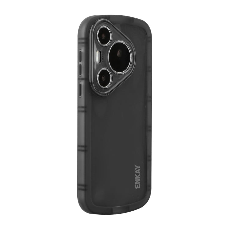 For Huawei Pura 70 ENKAY Hat-Prince Translucent Matte TPU Shockproof Phone Case(Black) - Huawei Cases by ENKAY | Online Shopping South Africa | PMC Jewellery | Buy Now Pay Later Mobicred