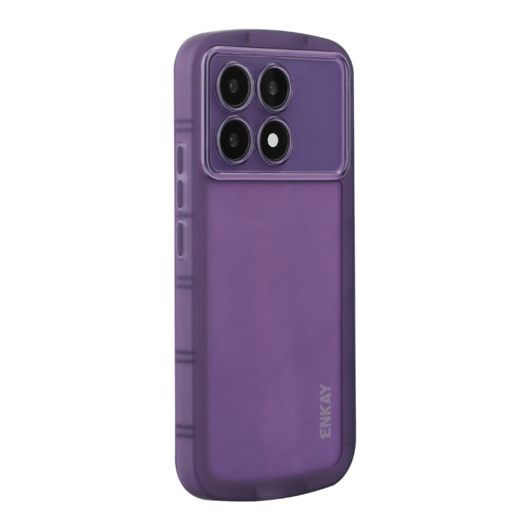 For Redmi K70 Ultra ENKAY Hat-Prince Translucent Matte TPU Shockproof Phone Case(Purple) - Xiaomi Cases by ENKAY | Online Shopping South Africa | PMC Jewellery | Buy Now Pay Later Mobicred