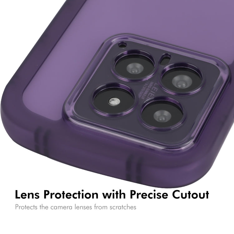 For Xiaomi 14 ENKAY Hat-Prince Translucent Matte TPU Shockproof Phone Case(Purple) - 14 Cases by ENKAY | Online Shopping South Africa | PMC Jewellery | Buy Now Pay Later Mobicred