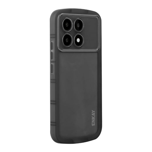 For Redmi K70 / K70 Pro ENKAY Hat-Prince Translucent Matte TPU Shockproof Phone Case(Black) - K70 Pro Cases by ENKAY | Online Shopping South Africa | PMC Jewellery | Buy Now Pay Later Mobicred