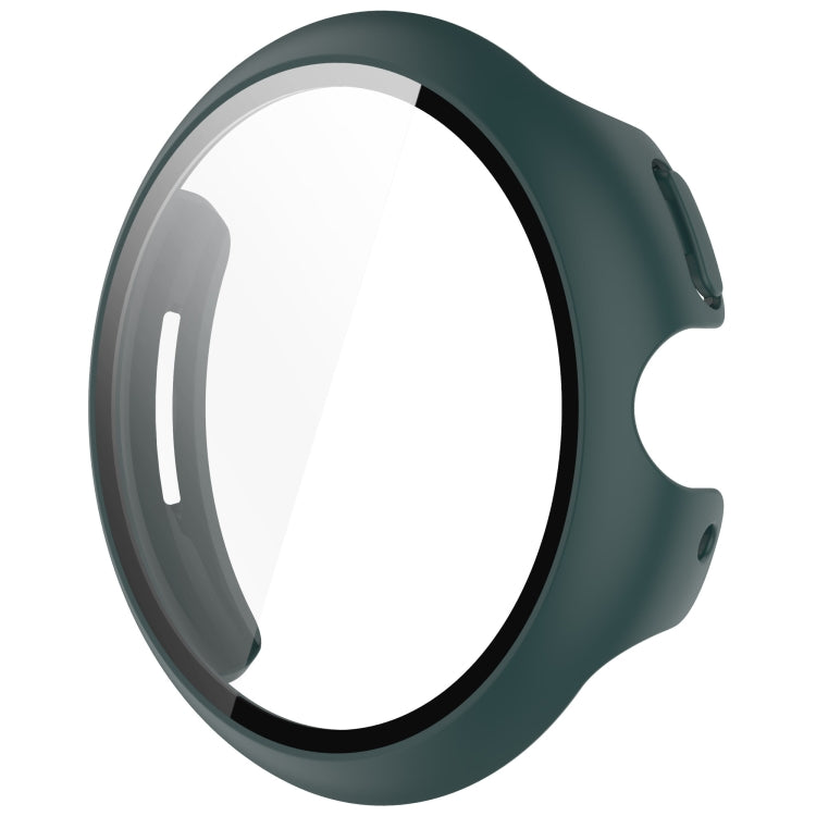 For Google Pixel Watch 3 45mm PC + Tempered Film Integrated Watch Protective Case(Green) - Watch Cases by PMC TechLife | Online Shopping South Africa | PMC TechLife | Buy Now Pay Later Mobicred