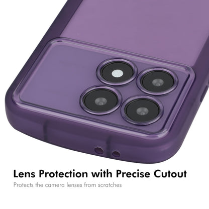 For Redmi K70 Ultra ENKAY Hat-Prince Translucent Matte TPU Phone Case + 9H Big Arc Edge Glass Film(Purple) - Xiaomi Cases by ENKAY | Online Shopping South Africa | PMC Jewellery | Buy Now Pay Later Mobicred