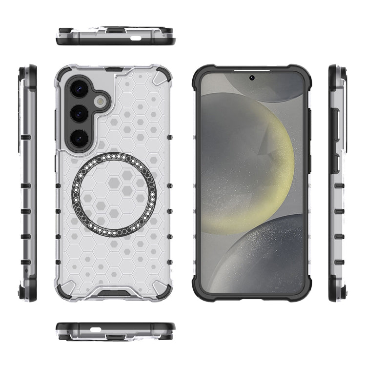 For Samsung Galaxy S24+ 5G ENKAY Hat-Prince Honeycomb MagSafe Shockproof Phone Case with 0.18mm Film(Grey) - Galaxy S24+ 5G Cases by ENKAY | Online Shopping South Africa | PMC Jewellery | Buy Now Pay Later Mobicred