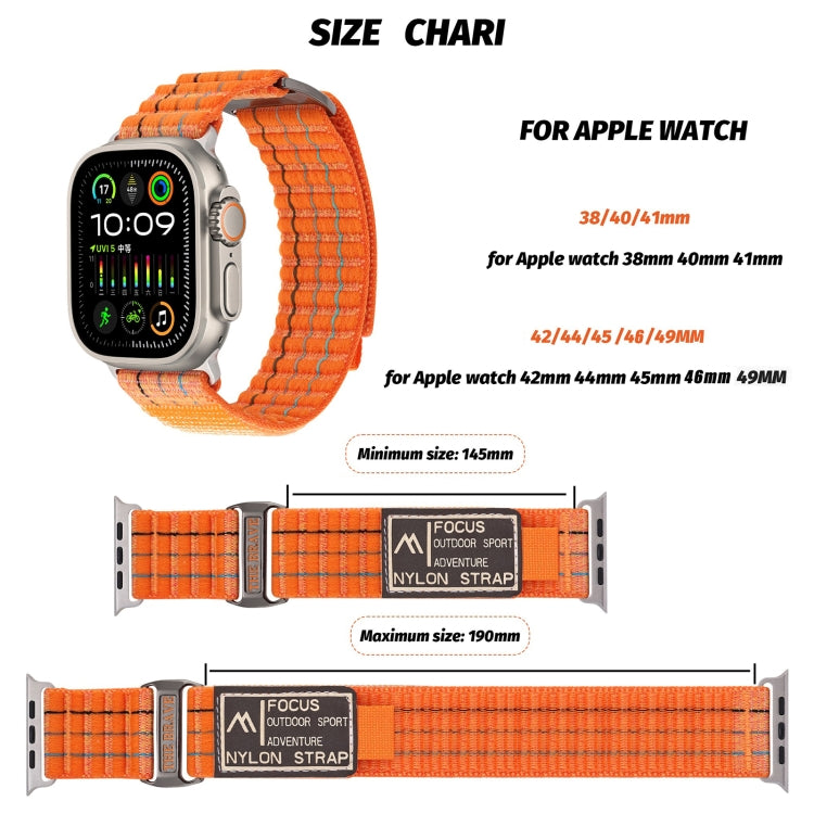 For Apple Watch Ultra 49mm Two Sections Nylon Hook and Loop Fastener Watch Band(Glacier White) - Watch Bands by PMC Jewellery | Online Shopping South Africa | PMC Jewellery | Buy Now Pay Later Mobicred