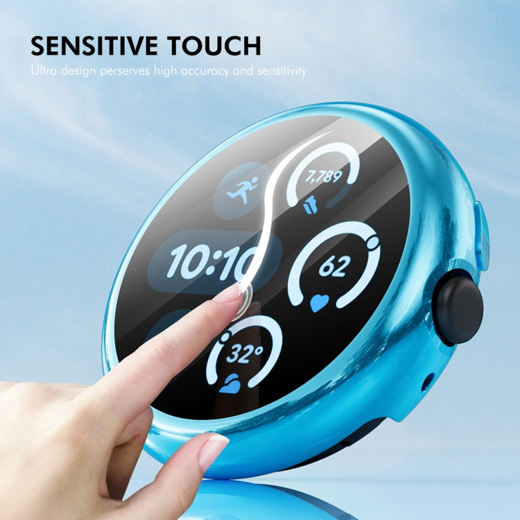 For Google Pixel Watch 3 45mm ENKAY Hat-Prince Full Coverage Electroplated Soft TPU Case with Screen Protection(Dark Cyan) - free shipping - PMc TechLife - Order now!