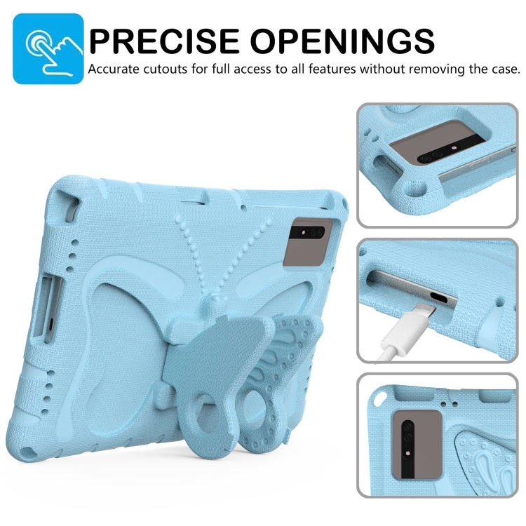 For Lenovo Tab M11 / Xiaoxin Pad 11 2024 Butterfly Bracket EVA Shockproof Tablet Case(Light Blue) - Lenovo by PMC Jewellery | Online Shopping South Africa | PMC Jewellery | Buy Now Pay Later Mobicred