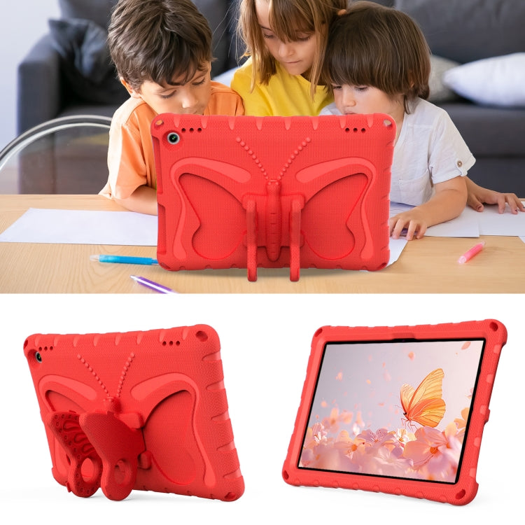 For Amazon Kindle Fire HD10 2021/2023 Butterfly Bracket EVA Shockproof Tablet Case(Red) - Amazon by PMC TechLife | Online Shopping South Africa | PMC TechLife | Buy Now Pay Later Mobicred