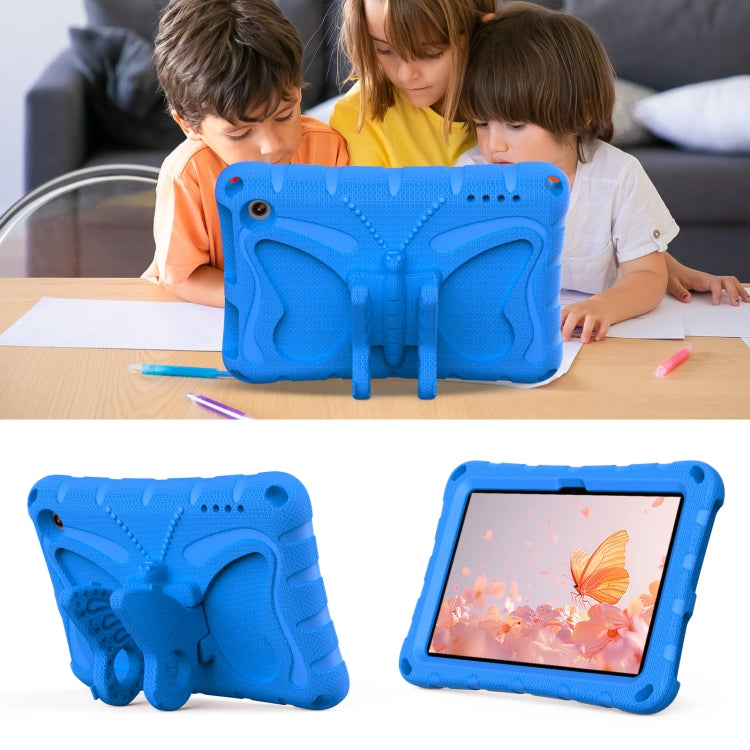 For Amazon Kindle Fire HD7 2022 Butterfly Bracket EVA Shockproof Tablet Case(Blue) - Amazon by PMC TechLife | Online Shopping South Africa | PMC TechLife | Buy Now Pay Later Mobicred