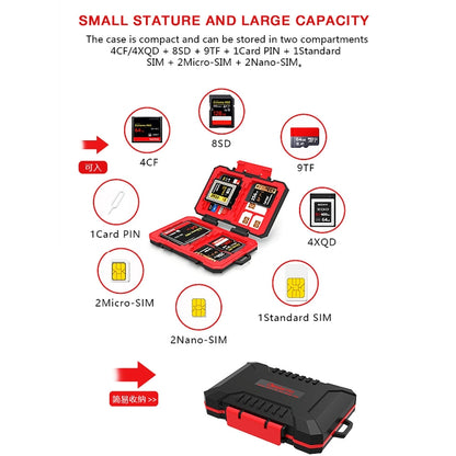 Desiontal SD / TF / XQD / CF / SIM / TF Storage Card Memory Card Organizer Outdoor Portable Waterproof Box - Card Case by PMC Jewellery | Online Shopping South Africa | PMC Jewellery | Buy Now Pay Later Mobicred