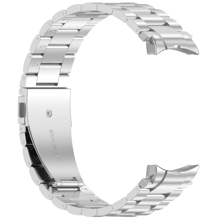 For Samsung Galaxy Watch 5 Pro Three Beads Button Quick Release Metal Watch Band(Silver) - free shipping - PMC TechLife - Order now!