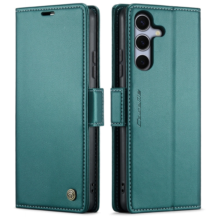 For Samsung Galaxy S25 5G CaseMe 023 Butterfly Buckle Litchi Texture RFID Anti-theft Leather Phone Case(Green) - Galaxy S25 5G Cases by CaseMe | Online Shopping South Africa | PMC Jewellery | Buy Now Pay Later Mobicred