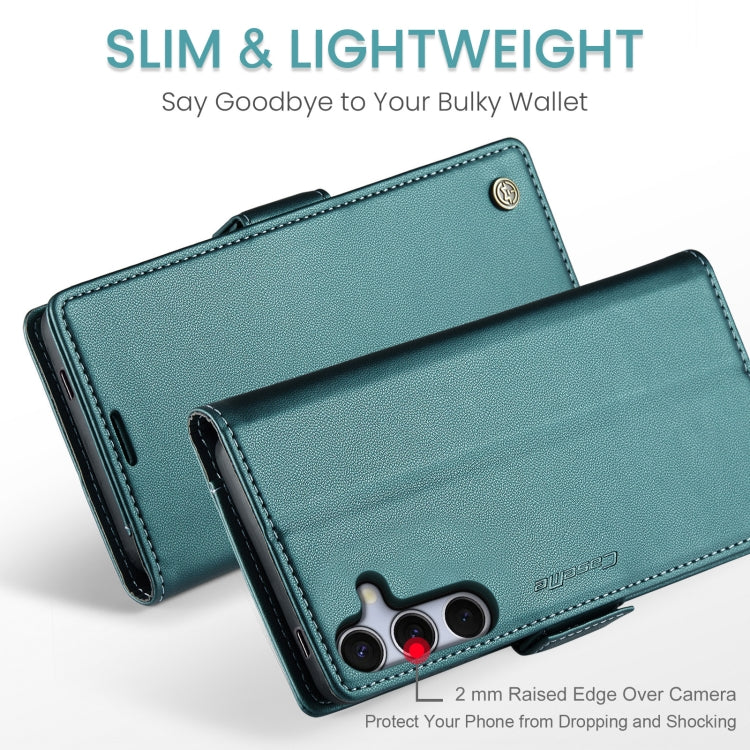 For Samsung Galaxy S25 5G CaseMe 023 Butterfly Buckle Litchi Texture RFID Anti-theft Leather Phone Case(Green) - Galaxy S25 5G Cases by CaseMe | Online Shopping South Africa | PMC Jewellery | Buy Now Pay Later Mobicred