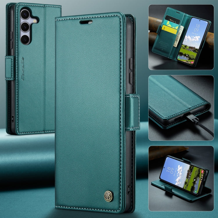 For Samsung Galaxy S25 5G CaseMe 023 Butterfly Buckle Litchi Texture RFID Anti-theft Leather Phone Case(Green) - Galaxy S25 5G Cases by CaseMe | Online Shopping South Africa | PMC Jewellery | Buy Now Pay Later Mobicred