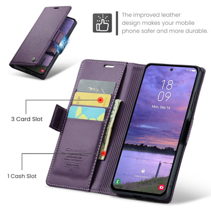 For Samsung Galaxy S25 5G CaseMe 023 Butterfly Buckle Litchi Texture RFID Anti-theft Leather Phone Case(Purple) - Galaxy S25 5G Cases by CaseMe | Online Shopping South Africa | PMC Jewellery | Buy Now Pay Later Mobicred