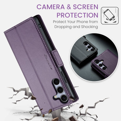 For Samsung Galaxy S25 5G CaseMe 023 Butterfly Buckle Litchi Texture RFID Anti-theft Leather Phone Case(Purple) - Galaxy S25 5G Cases by CaseMe | Online Shopping South Africa | PMC Jewellery | Buy Now Pay Later Mobicred