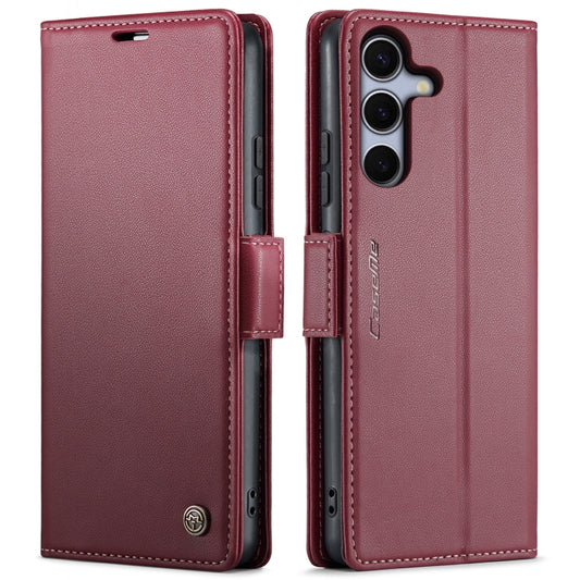 For Samsung Galaxy S25+ 5G CaseMe 023 Butterfly Buckle Litchi Texture RFID Anti-theft Leather Phone Case(Red) - Galaxy S25+ 5G Cases by CaseMe | Online Shopping South Africa | PMC Jewellery | Buy Now Pay Later Mobicred