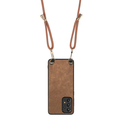 For Samsung Galaxy S25+ 5G Vintage Leather PC Back Cover Phone Case with Crossbody Strap(Brown) - Galaxy S25+ 5G Cases by PMC Jewellery | Online Shopping South Africa | PMC Jewellery | Buy Now Pay Later Mobicred