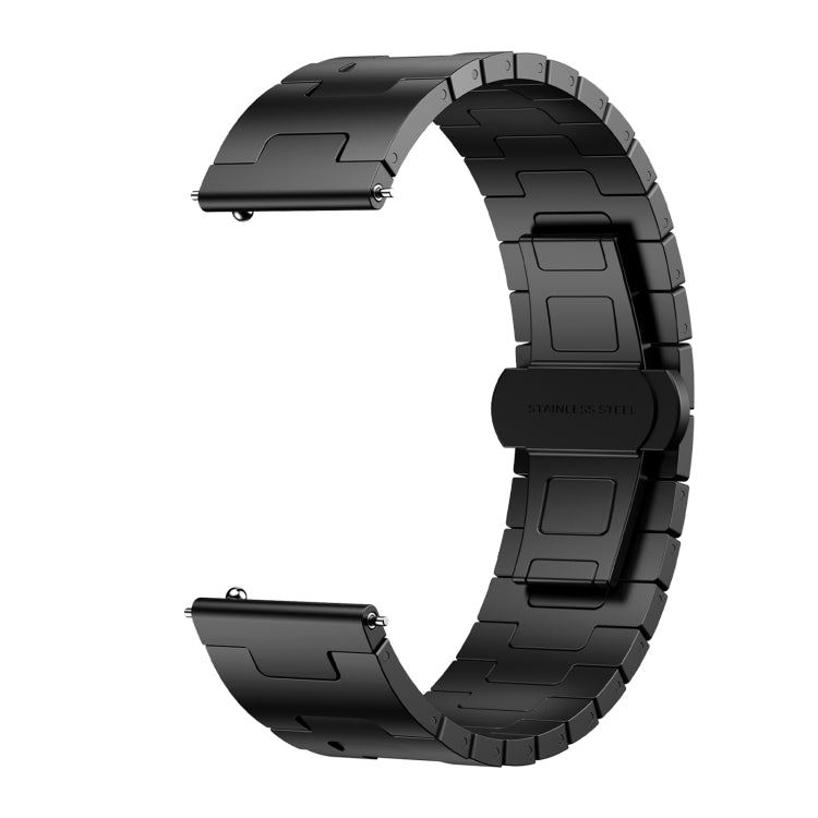 For Garmin Forerunner 265 Titanium Alloy 22mm Metal Watch Band(Black) - Watch Bands by PMc TechLife | Online Shopping South Africa | PMc TechLife | Buy Now Pay Later Mobicred