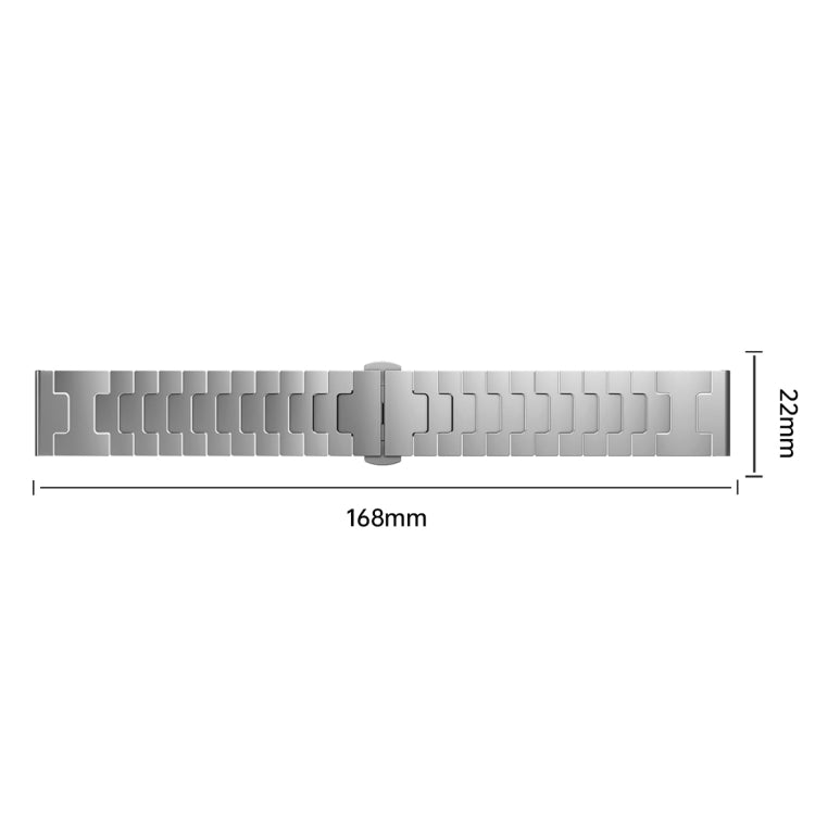 For Garmin Forerunner 265 Titanium Alloy 22mm Metal Watch Band(Silver) - Watch Bands by PMc TechLife | Online Shopping South Africa | PMc TechLife | Buy Now Pay Later Mobicred