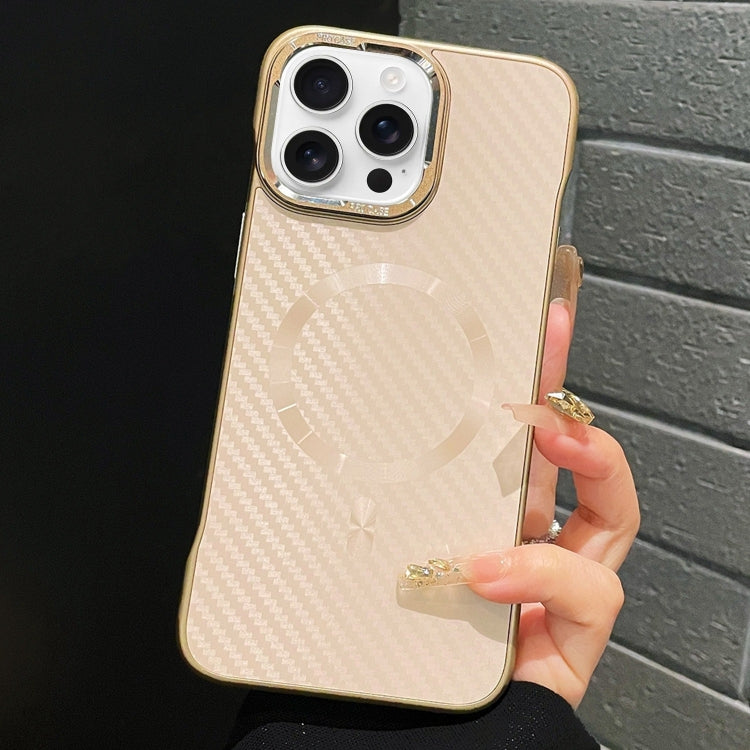 For iPhone 15 Pro Max AG Carbon Fiber Frameless MagSafe Phone Case(Pink) - iPhone 15 Pro Max Cases by PMc TechLife | Online Shopping South Africa | PMc TechLife | Buy Now Pay Later Mobicred