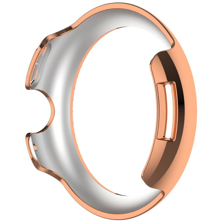For Google Pixel Watch Diamond Electroplated PC Half Coverage Watch Protective Case(Rose Gold) - Watch Cases by PMC TechLife | Online Shopping South Africa | PMC TechLife | Buy Now Pay Later Mobicred