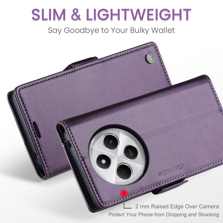 For Redmi 14C CaseMe 023 Butterfly Buckle Litchi Texture RFID Anti-theft Leather Phone Case(Purple) - 14C Cases by CaseMe | Online Shopping South Africa | PMC Jewellery | Buy Now Pay Later Mobicred