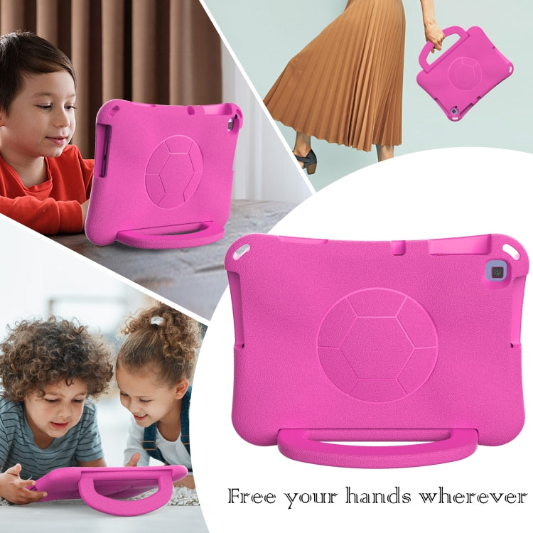 For Huawei MatePad SE 10.1 2022 Handle Football Shaped EVA Shockproof Tablet Case(Rose Red) - Huawei by PMC TechLife | Online Shopping South Africa | PMC TechLife | Buy Now Pay Later Mobicred